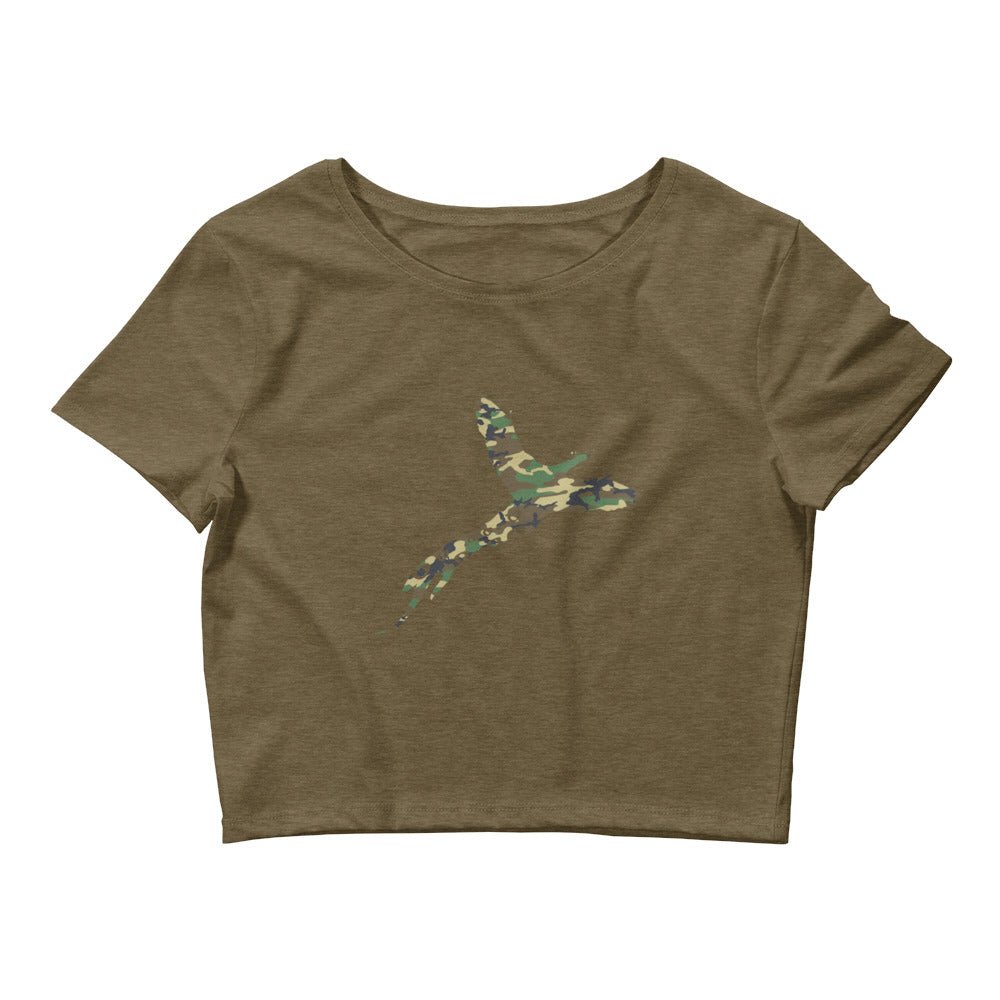 Women’s Army Camo Phlavors Crop Tee